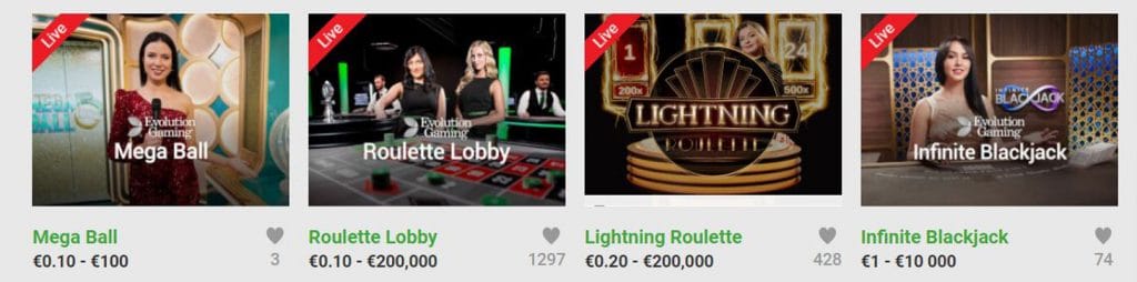 unibet online live