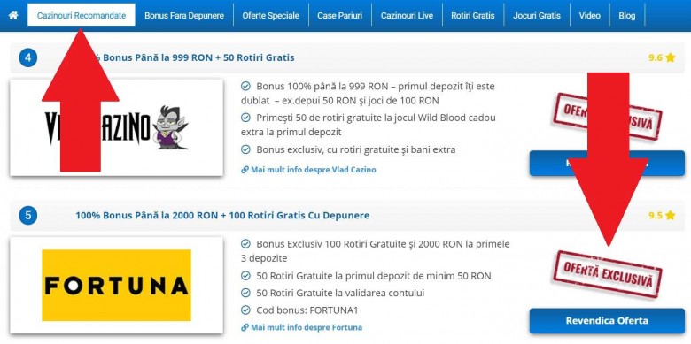 100 rotiri gratuite fortuna bonus