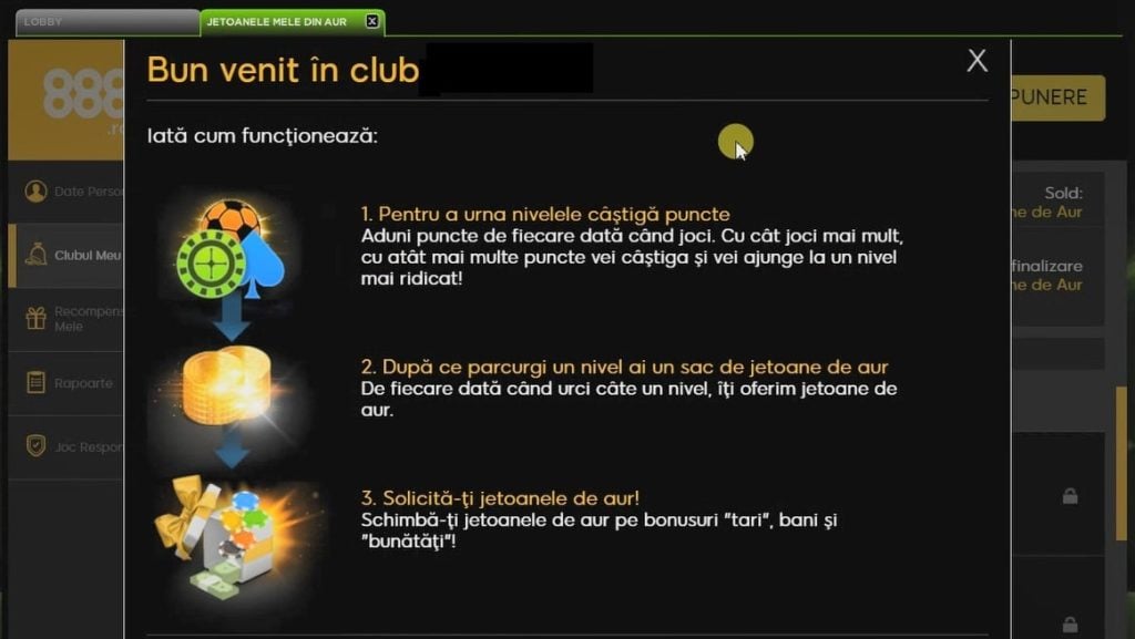 club jucatori puncte 888 online