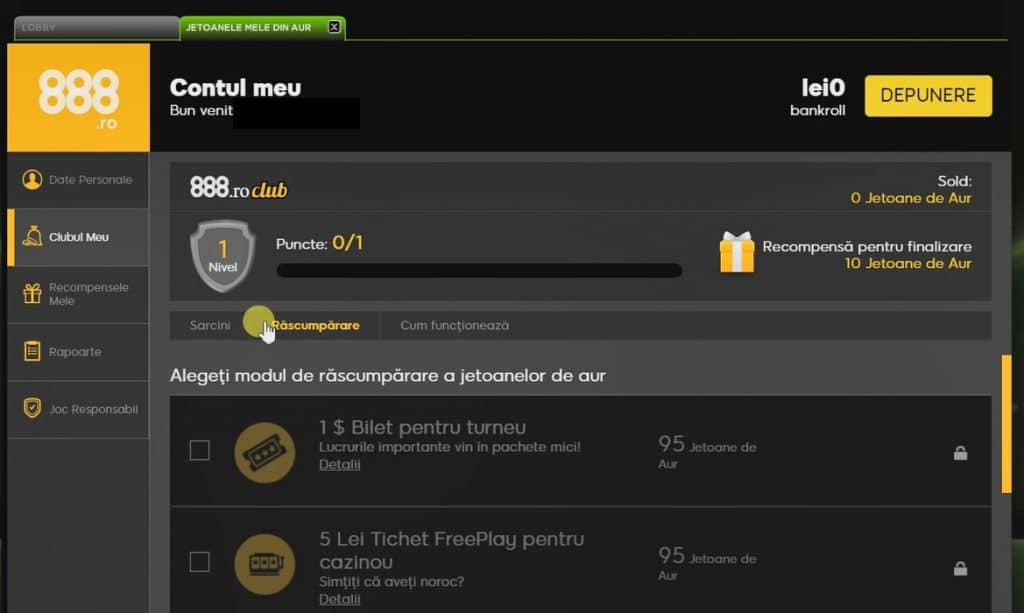 premii puncte 888 casino