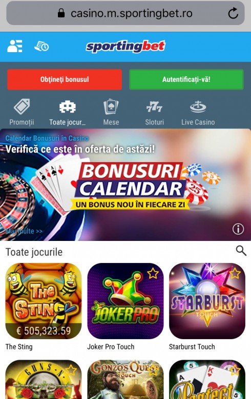 sportingbet mobile screenshot
