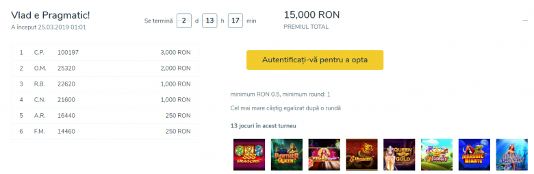 sloturi vlad cazino turneu 15000 RON