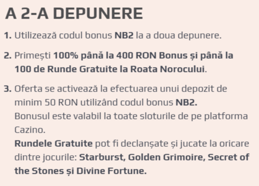 al doilea depozit pachet 300 runde gratuite netbet casino