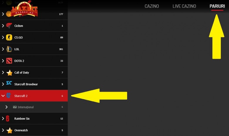 pariuri starcraft 2 maxbet online