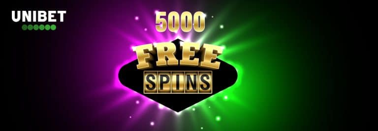 Oferta Unibet 5000 de Rotiri Gratuite