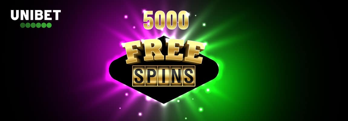 Oferta Unibet 5000 de Rotiri Gratuite