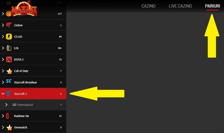 pariuri starcraft 2 maxbet online