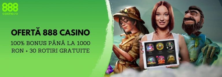 bonus 100% si 30 rotiri gratuite 888 casino