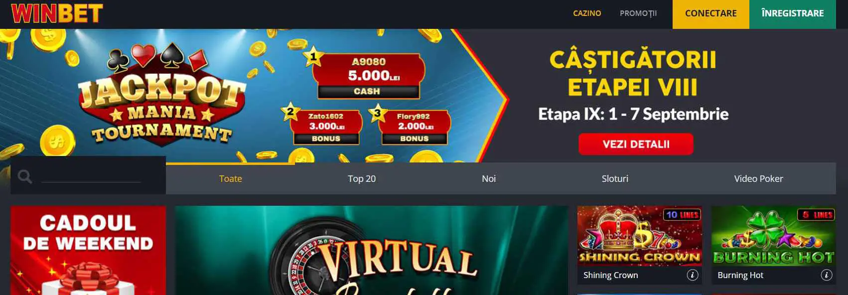 oferta cu bonus fara depunere winbet