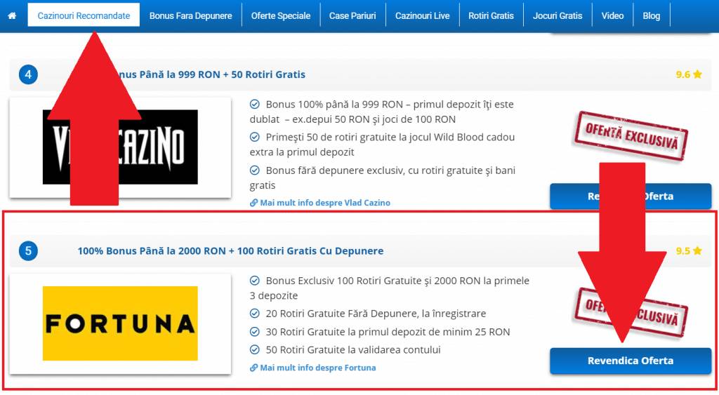 condiții rulaj efortuna bonus exclusiv