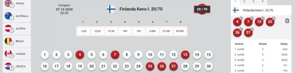 combinatii loto finlanda casa pariurilor online