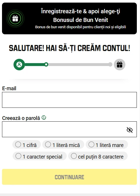 inregistrare-unibet-date-cont formular de inregistrare unibet - email și parola
