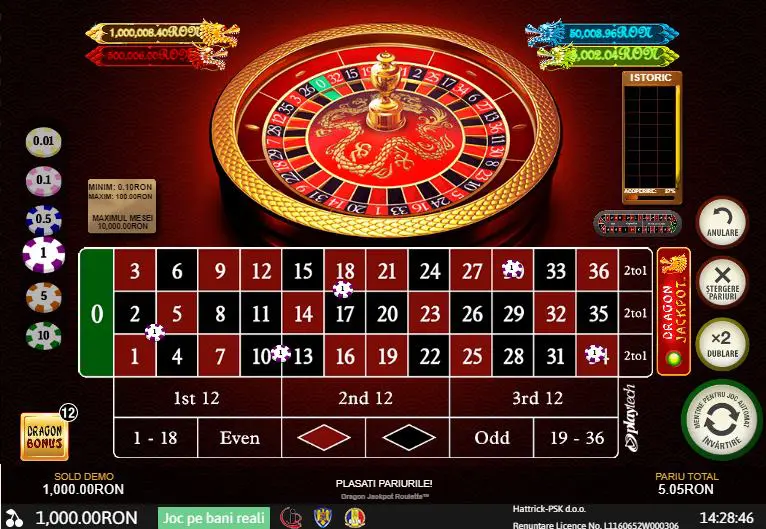 ruleta casa pariurilor dragon online