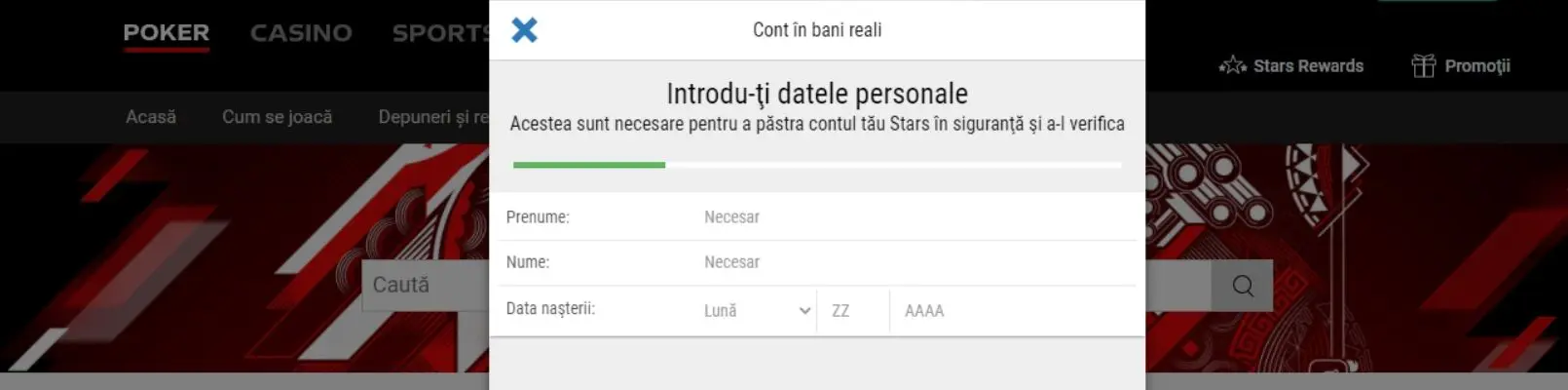 verificare cont pokerstars personal