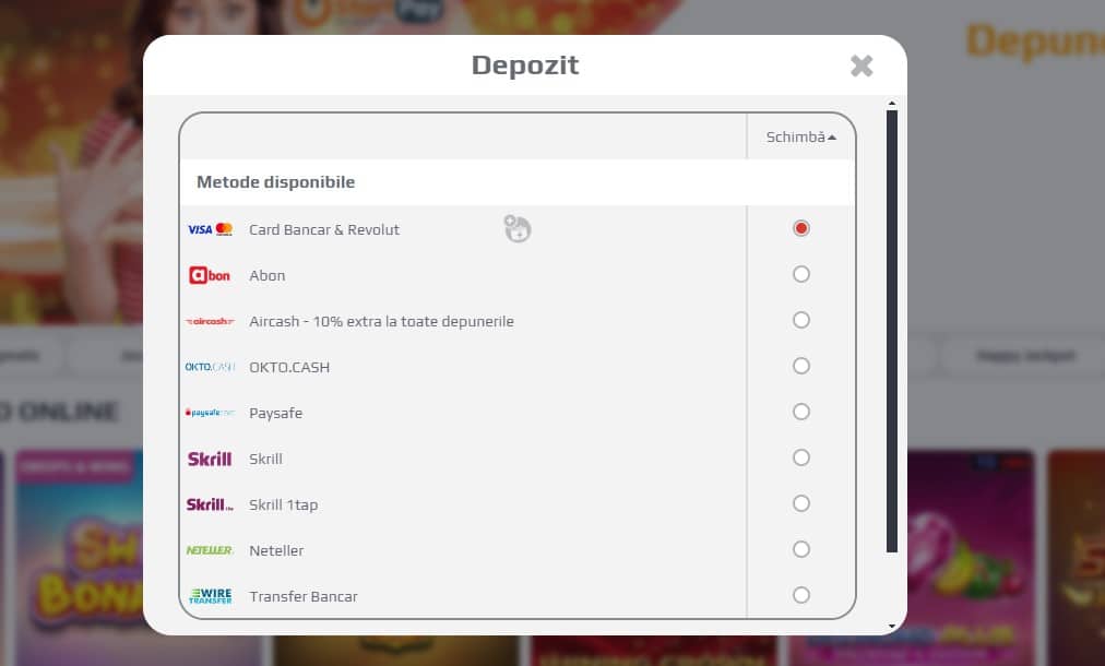 depunere netbet