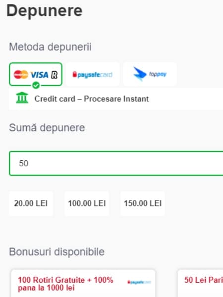 stanleybet depunere