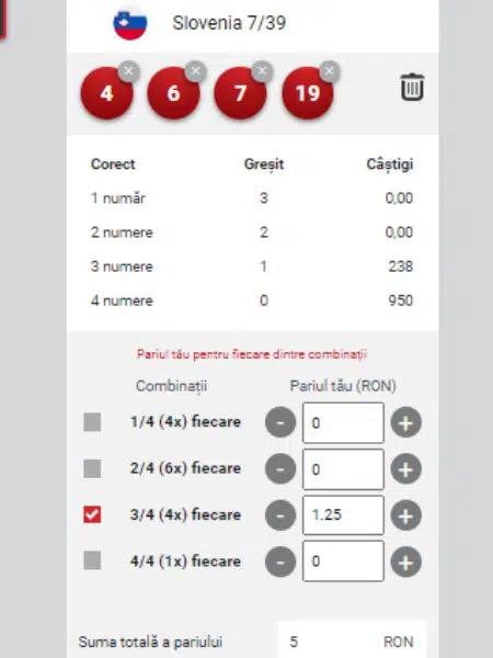 slovenia loto pariurilor