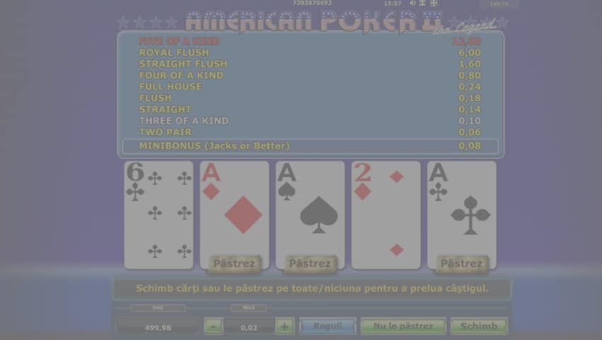rail highlight cargo American Poker 2 gratis | Slot de la Novomatic