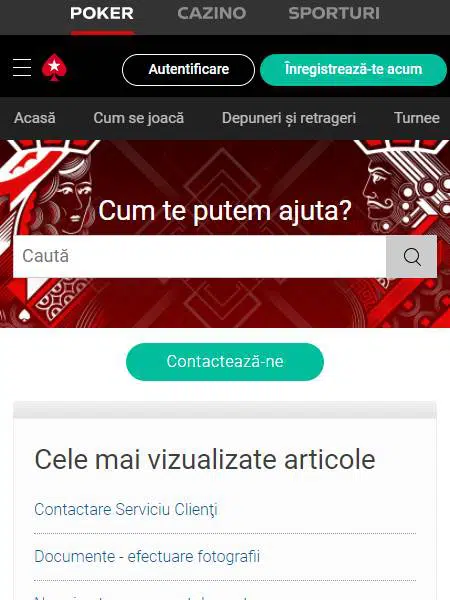 contact pokerstars ajutor