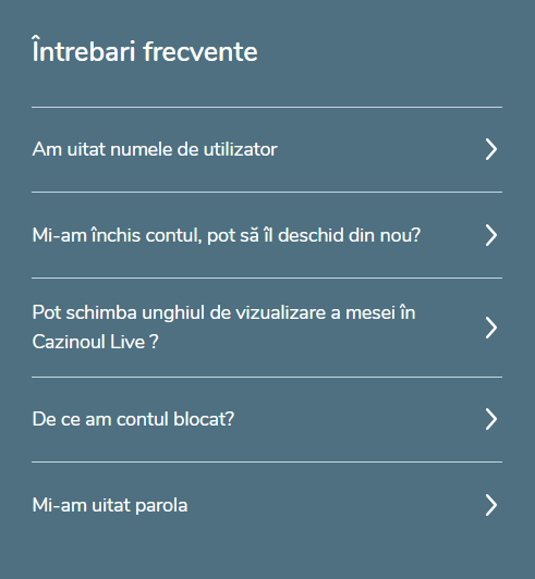 Vlad Cazino secțiunea Ajutor