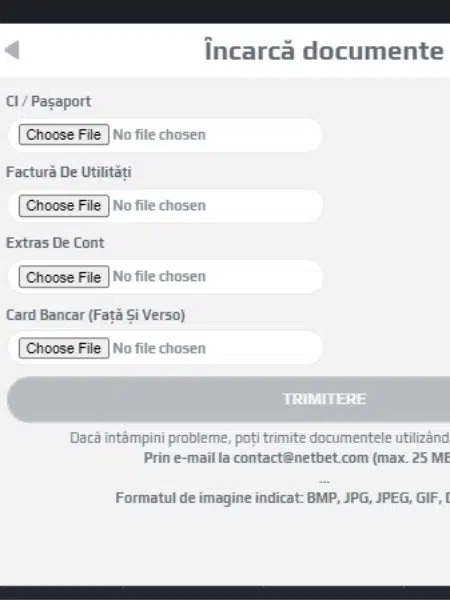 validare cont netbet documente