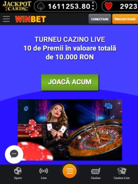 promoții winbet cazino live turneu cu premii