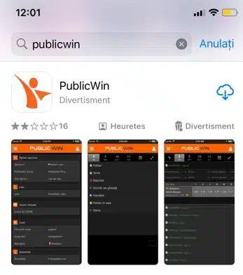cum descarci publicwin app pe iOS