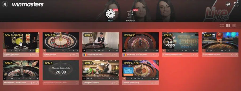 ruleta winmasters live casino