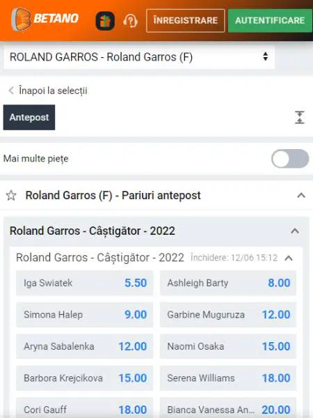 roland garros 2022 pariuri betano