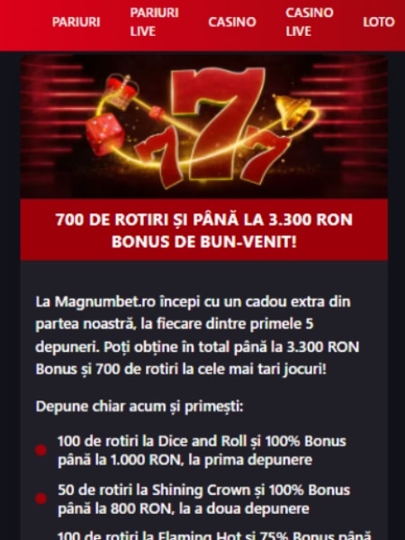 bonus bun venit magnumbet recenzie ghid