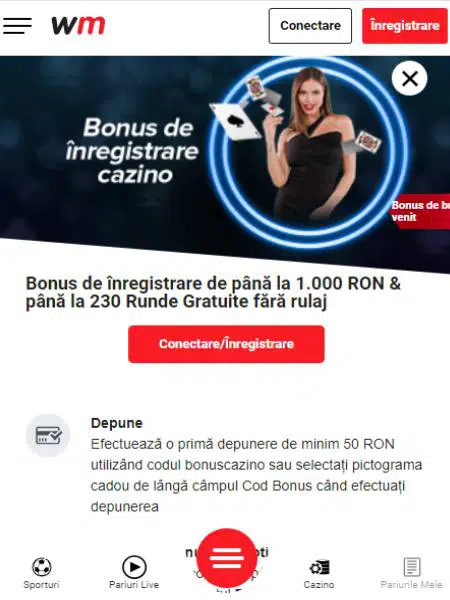 winmasters bonus de bun venit 230