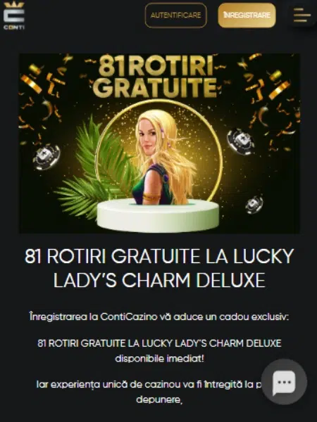 bonus 81 rotiri gratuite conticazino