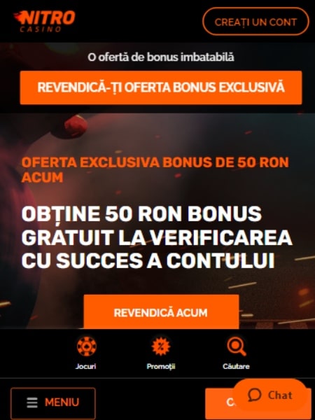 revendica bonus fara depunere nitro casino