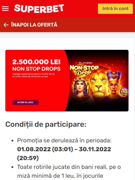 superbet non stop drops promo
