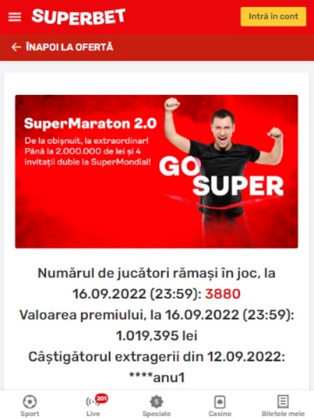 promotie superbet supermaraton 2.0