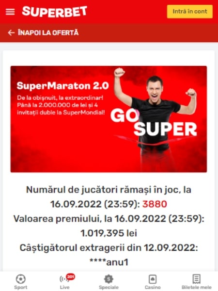 promotie superbet supermaraton 2.0