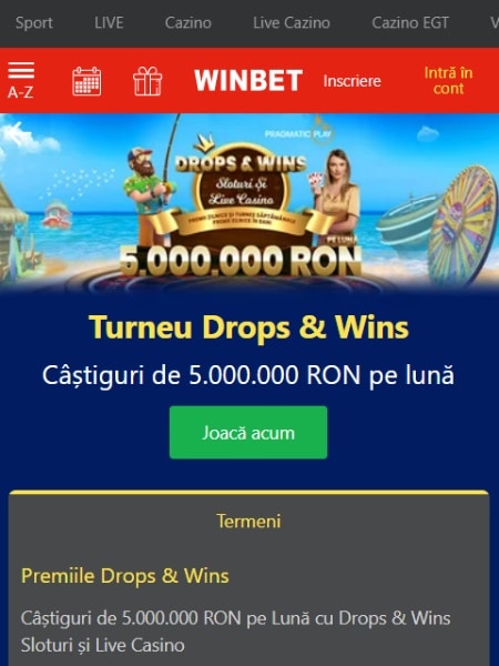 winbet drops and wins turneu promo