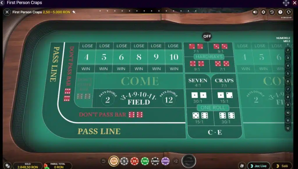 craps player live casino