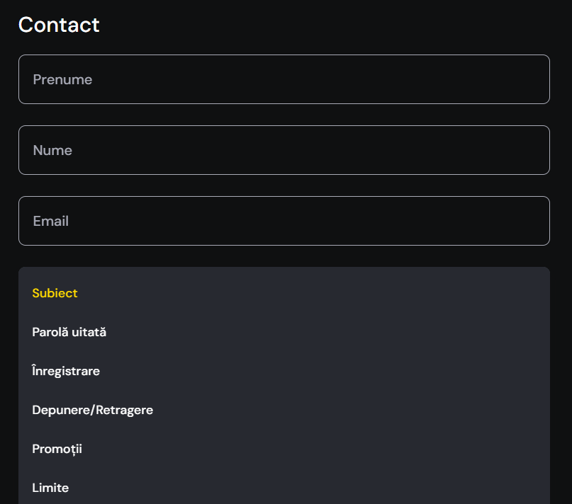 review win2 casino - formular de contact