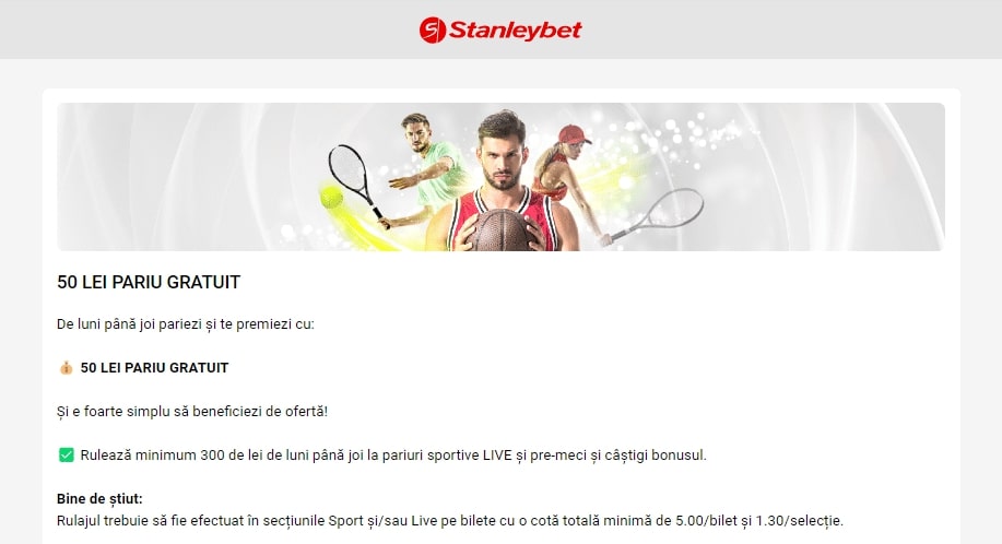 promotii stanleybet sport