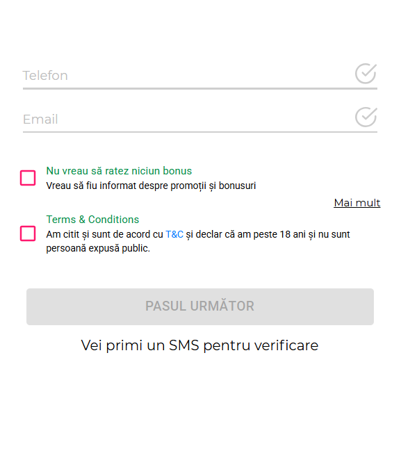 formular de inregistrare elite slots