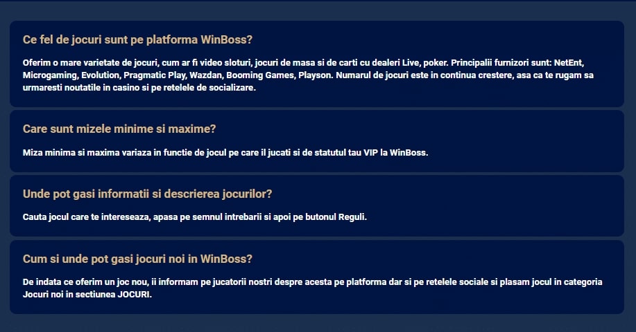 pareri winboss