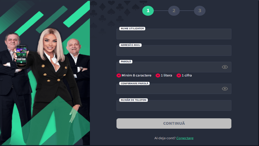 formular inregistrare getsbet