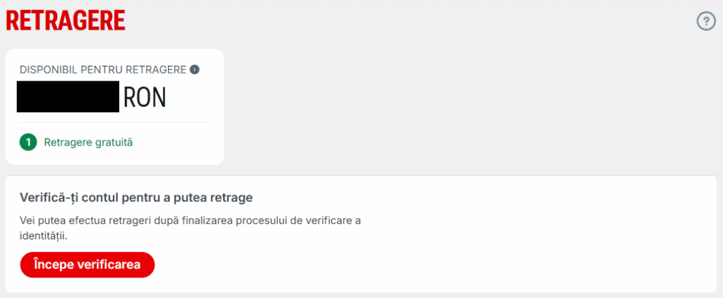 Retragere minimă Superbet