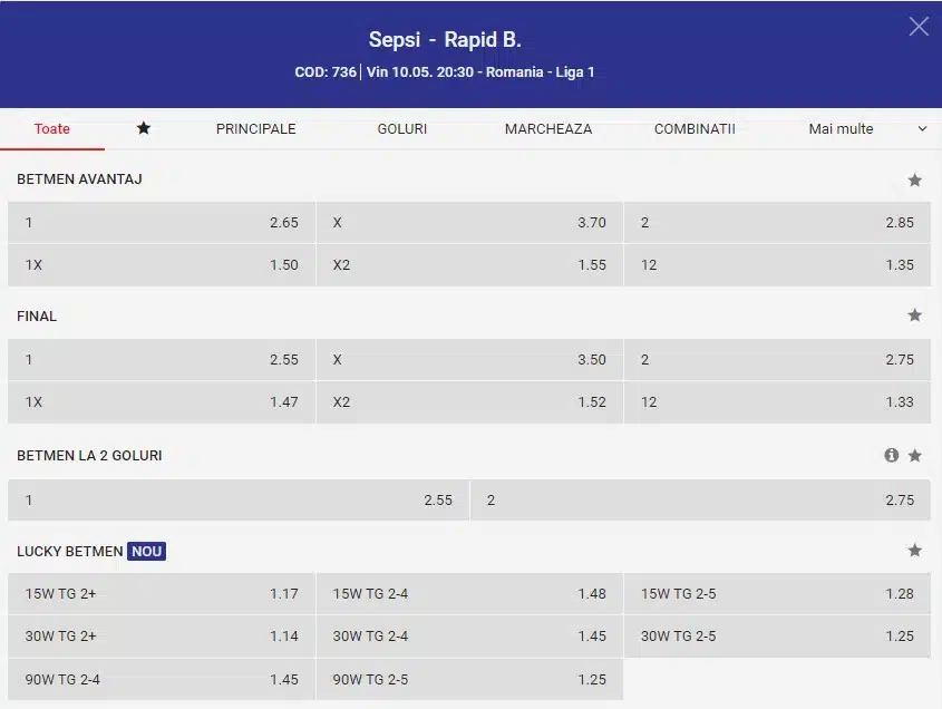 betmen pariuri sportive