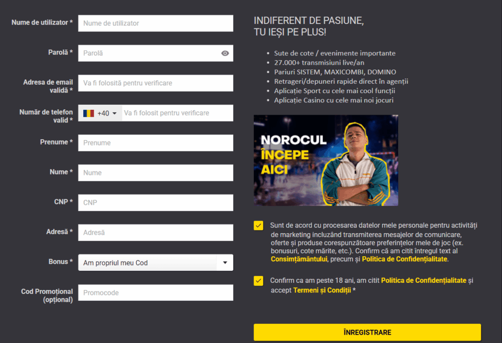 oferte cod promotional fortuna