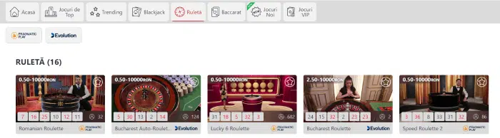 Ruleta live VivaBet
