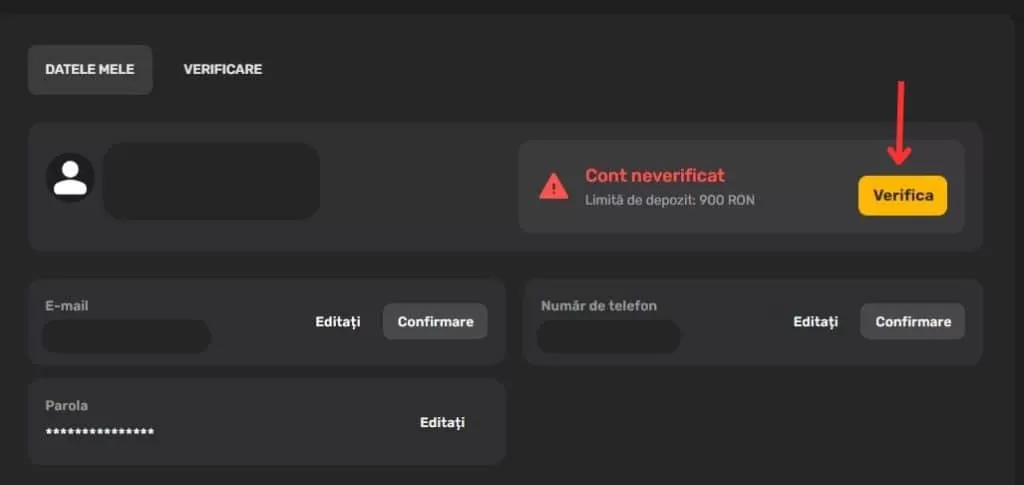 verificare cont prima casino