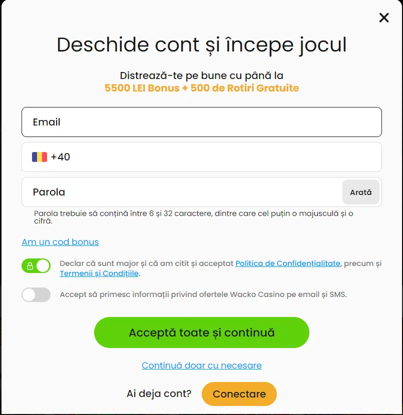 inregistrare-wacko-casino