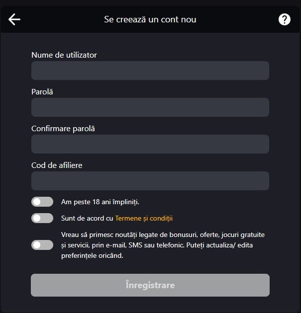 inregistrare fortuna palace